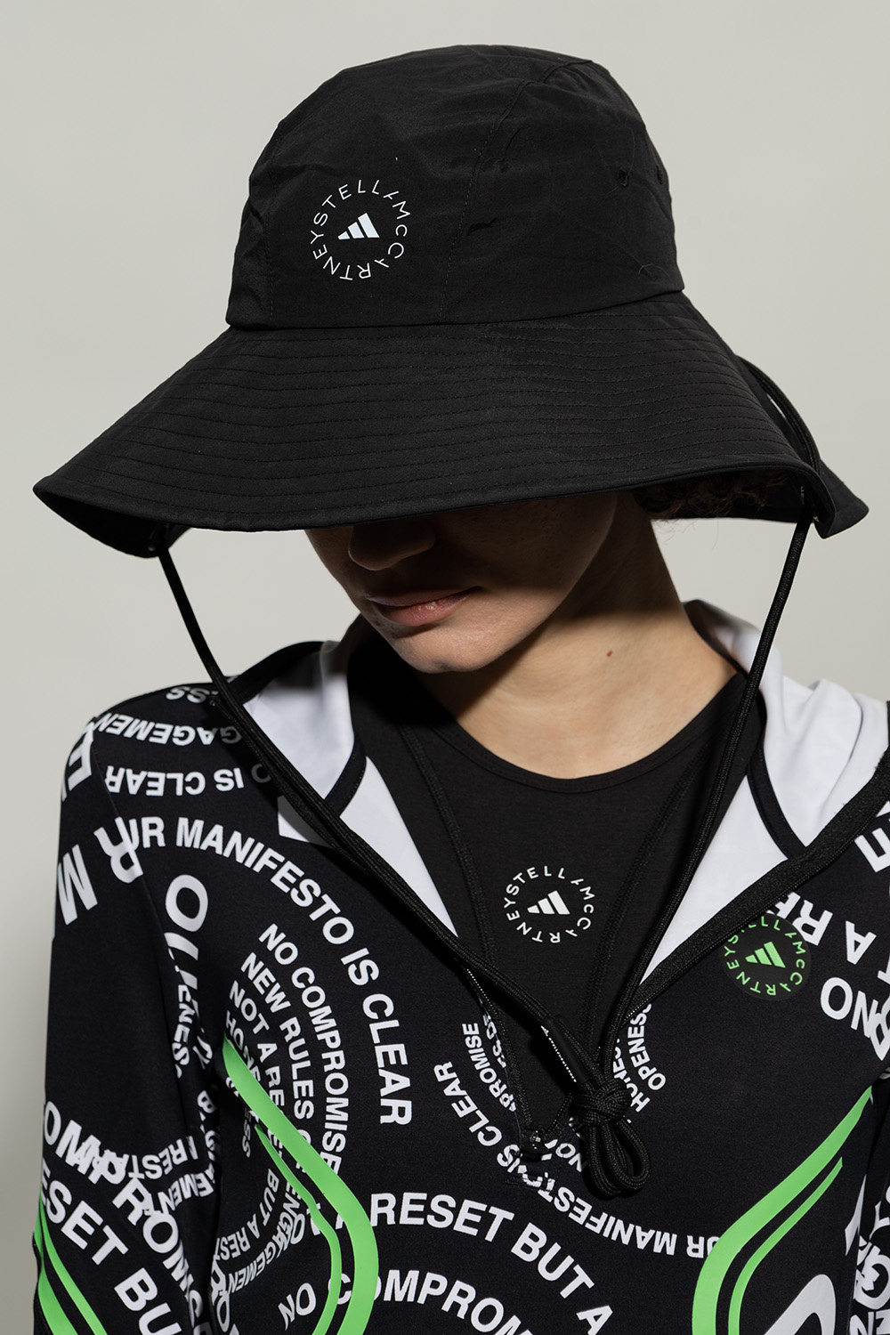 Black Bucket hat with logo ADIDAS by Stella McCartney - Vitkac KR